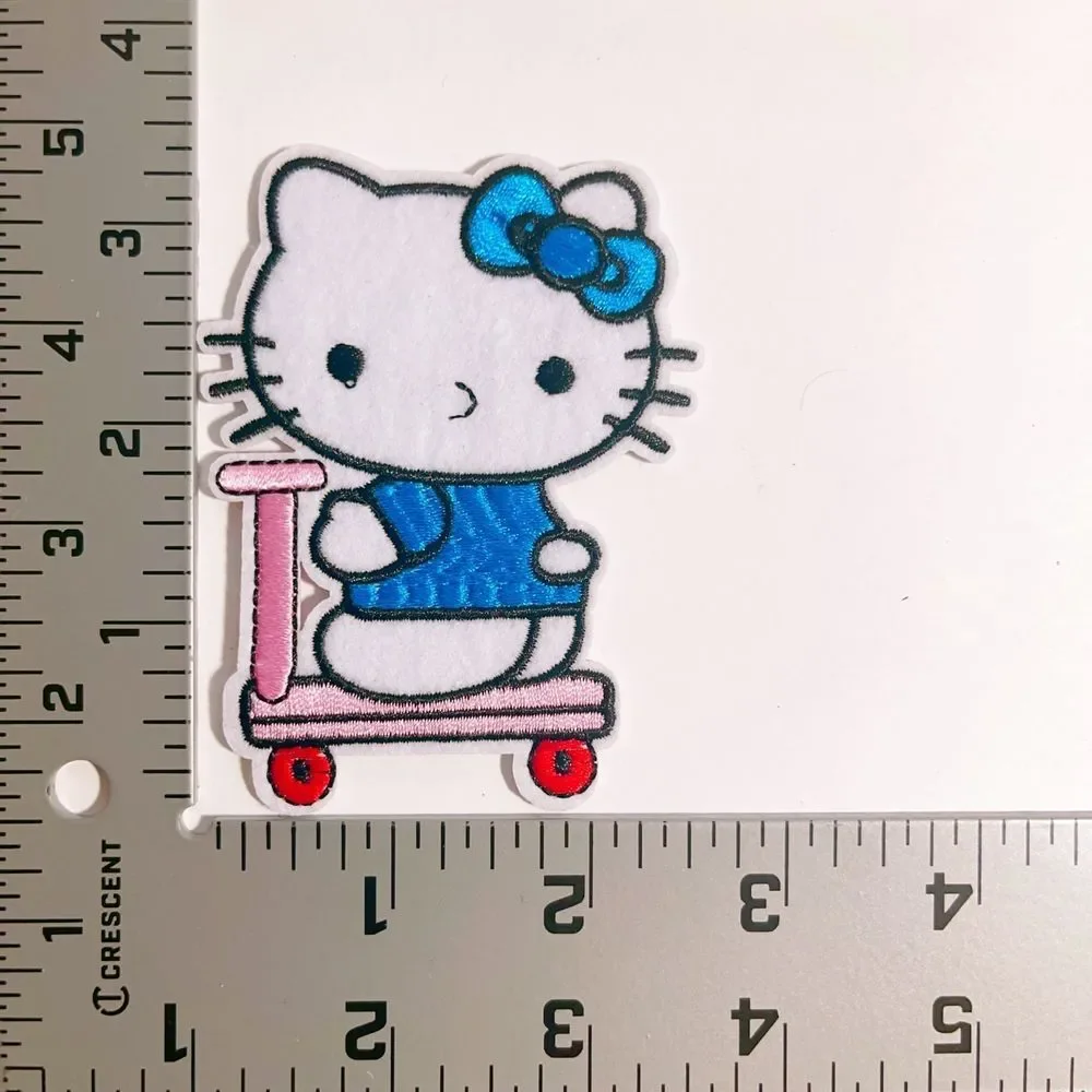 A1807-Hello Kitty Scooter-Iron on Patch‎